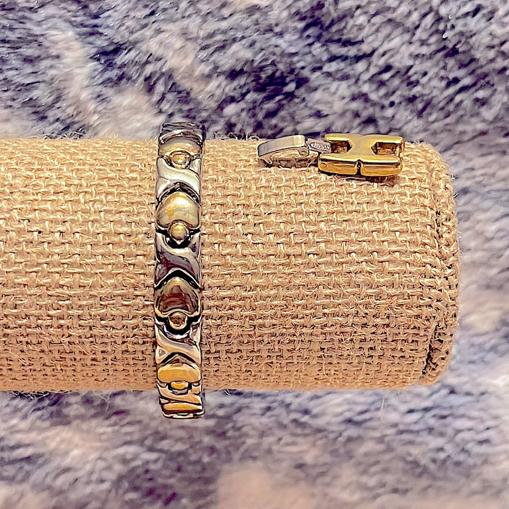 🍒 BOGO 🍒 70’s Retired X & O/ HEART Silver & Gold AVON Tennis Bracelet